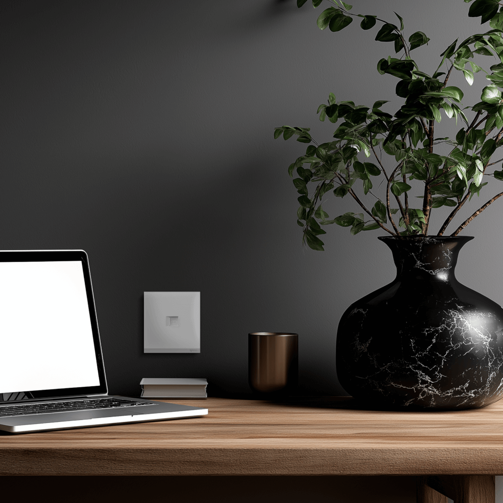 ชุดเต้ารับโทรศัพท์ 1 ช่อง GONEO รุ่น PIANO OPUS ONE G67-T101-DWH สีขาว